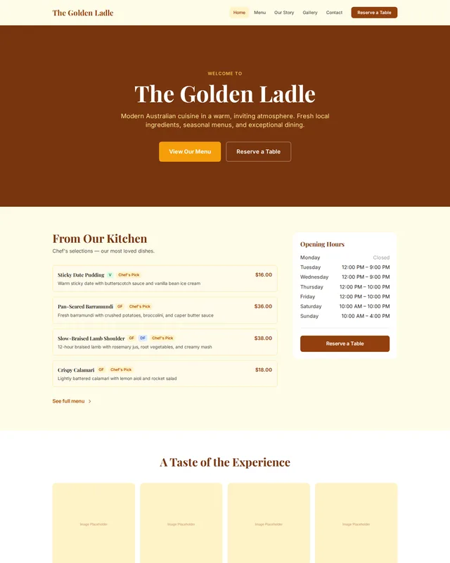 The Golden Ladle website